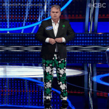 Button Up Family Feud Canada GIF - Button Up Family Feud Canada Checking My Outfit GIFs