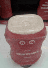 a bottle of dijonnaise sauce sits on a shelf