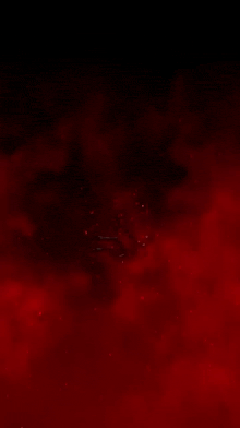 a close up of a man 's face against a red background