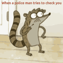regular show when a police man tries to check you checking around