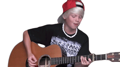 Playing Guitar Carson Lueders Sticker - Playing Guitar Carson Lueders Say Somethin Song Stickers