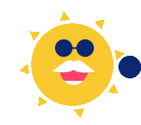Sun Nibbles Orbiting Planet Sticker - Universe Sun Glasses Stickers