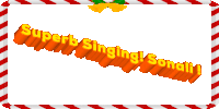a candy cane border with the words superb singing sonali