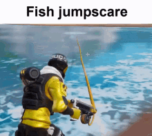 Fish Jumps Care GIF - Fish Jumps Care Jumpscare Gif GIFs