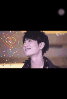 xiao zhan hearts cute smile handsome