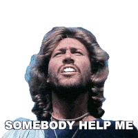Somebody Help Me Barry Gibb Sticker - Somebody Help Me Barry Gibb Bee Gees Stickers