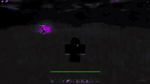 a computer screen shows a purple beam coming out of a person 's head