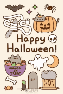 Halloween Happy Halloween GIF - Halloween Happy Halloween Cat GIFs