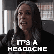 Its A Headache Emily Prentiss GIF - Its A Headache Emily Prentiss Paget Brewster GIFs