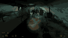 a screenshot of a video game shows a man with a gun and a score of 16