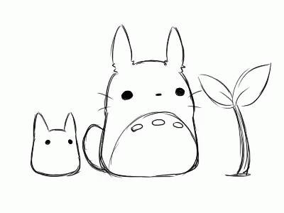 Totoro Drawing Gif Totoro Drawing Cute Discover Share Gifs