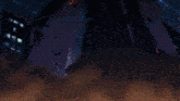 a cartoon drawing of a man standing in front of a starry sky