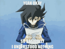 Chazz Cant Read GIF - Chazz Cant Read Yugioh GIFs