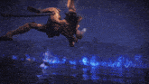 a computer generated image of a person holding a torch