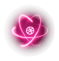 a glowing pink circle with a white circle in the middle