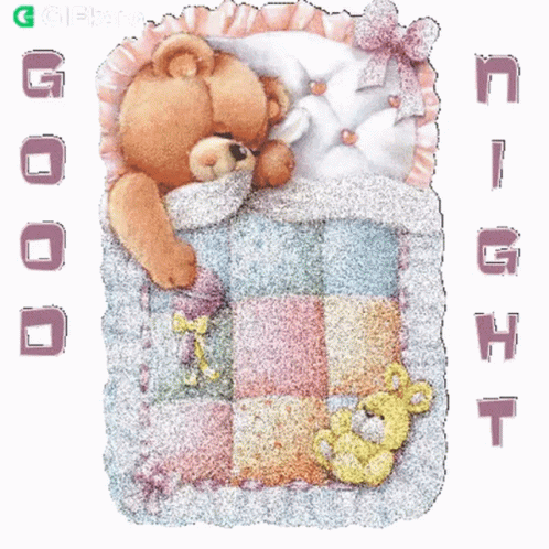 Good Night Gifkaro GIF - Good Night Gifkaro Teddy Bear - Discover ...