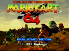 a video game called mario kart 64 is being played