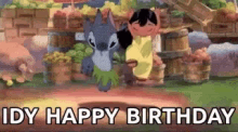 Hbd Happy Birthday GIF - Hbd Happy Birthday Stitch GIFs