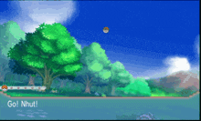 a screen shot of a video game with the words go nhut