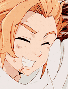 anime smile embarrassed laugh