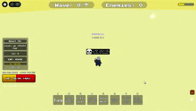 a screenshot of a video game that says wave 0