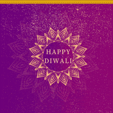 a purple background with the words happy diwali
