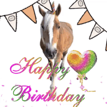 Bbluemanou Happy Birthday GIF - Bbluemanou Happy Birthday Horse GIFs