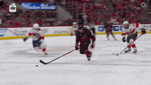 a hockey game is being played with a sn logo in the upper right corner