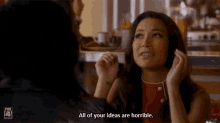 All Of Your Ideas Are Horrible - Glee GIF - Glee Naya Rivera Santana Lopez GIFs