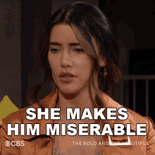 She Makes Him Miserable Steffy Forrester GIF - She Makes Him Miserable Steffy Forrester The Bold And The Beautiful GIFs