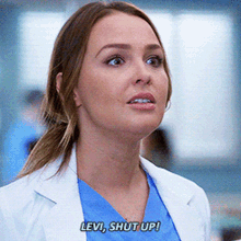 Greys Anatomy Jo Wilson GIF - Greys Anatomy Jo Wilson Levi Shut Up GIFs