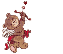 Cupid Teddy Bear Hearts GIF