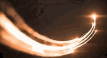 a glowing swirl of light is moving in the dark .