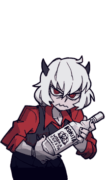 helltaker malina vodka bottle angry mad