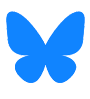 a blue butterfly on a white background with a shadow