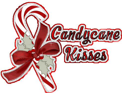 Candy Canes Candy Cane Kisses Sticker - Candy Canes Candy Cane Kisses Sparkle Stickers