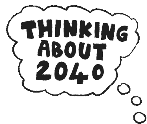 Thinking About2040 Thoughts Sticker - Thinking About2040 Thoughts Thinking About Stickers
