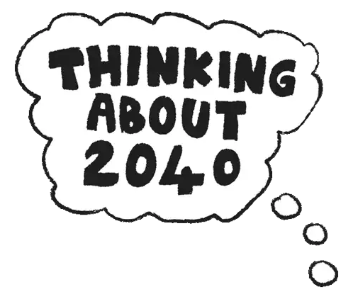 Thinking About2040 Thoughts Sticker - Thinking About2040 Thoughts Thinking About Stickers