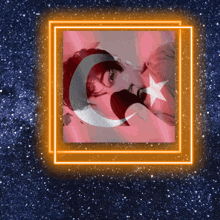 a picture of a woman with a crescent moon and star on her head