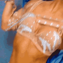 a woman is wearing a bra that says thank you @vc_makeupartist on it