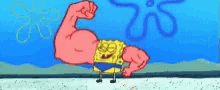 Spongebob Muscle GIF - Spongebob Muscle Thank You Very Much GIFs
