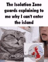 the isolation zone guards explaining to me why i can 't enter the island # 28 years latersweep
