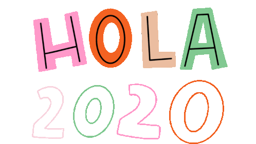 2020 Hola Sticker - 2020 Hola New Year Stickers