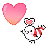 Sending Hearts Shy Shrimp Sticker