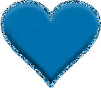 Heart Blue Blue Glitter Sticker - Heart Blue Blue Glitter Blue Glitter Heart Stickers
