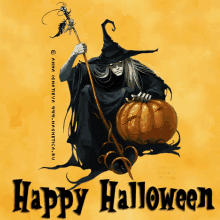 Happy Halloween Witch GIF - Happy Halloween Witch Pumpkin GIFs