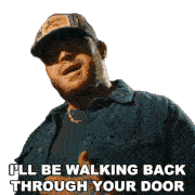 Ill Be Walking Back Through Your Door Jon Langston Sticker - Ill Be Walking Back Through Your Door Jon Langston Try Missing You Song Stickers