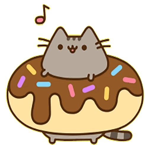 Pusheen Donuts Sticker - Pusheen Donuts Yum Stickers