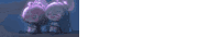 a couple of anime characters are standing next to each other in a dark room .