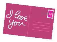 I Love You Postcard Sticker - I Love You Love Postcard Stickers
